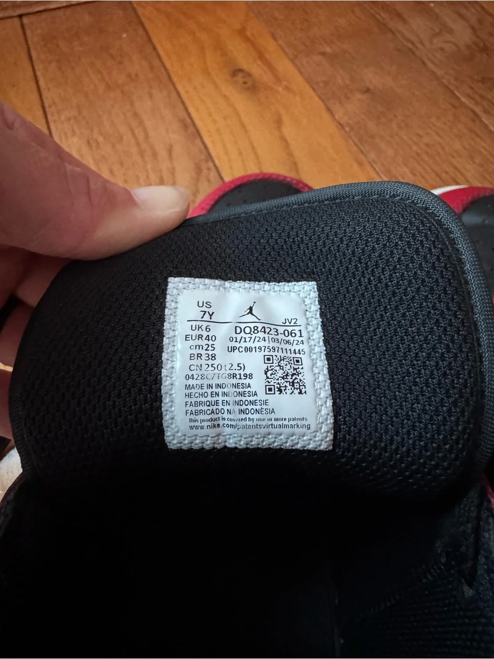 Nike Air Jordan Kids Red & Black Mid-Top Sneakers